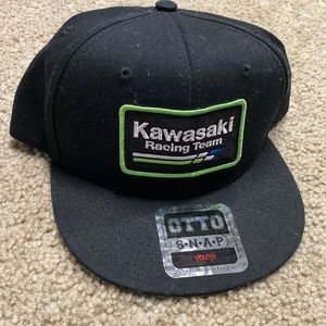 Kawasaki Racing Team hat cap flat brim brand new black youth NWT Otto SNAP